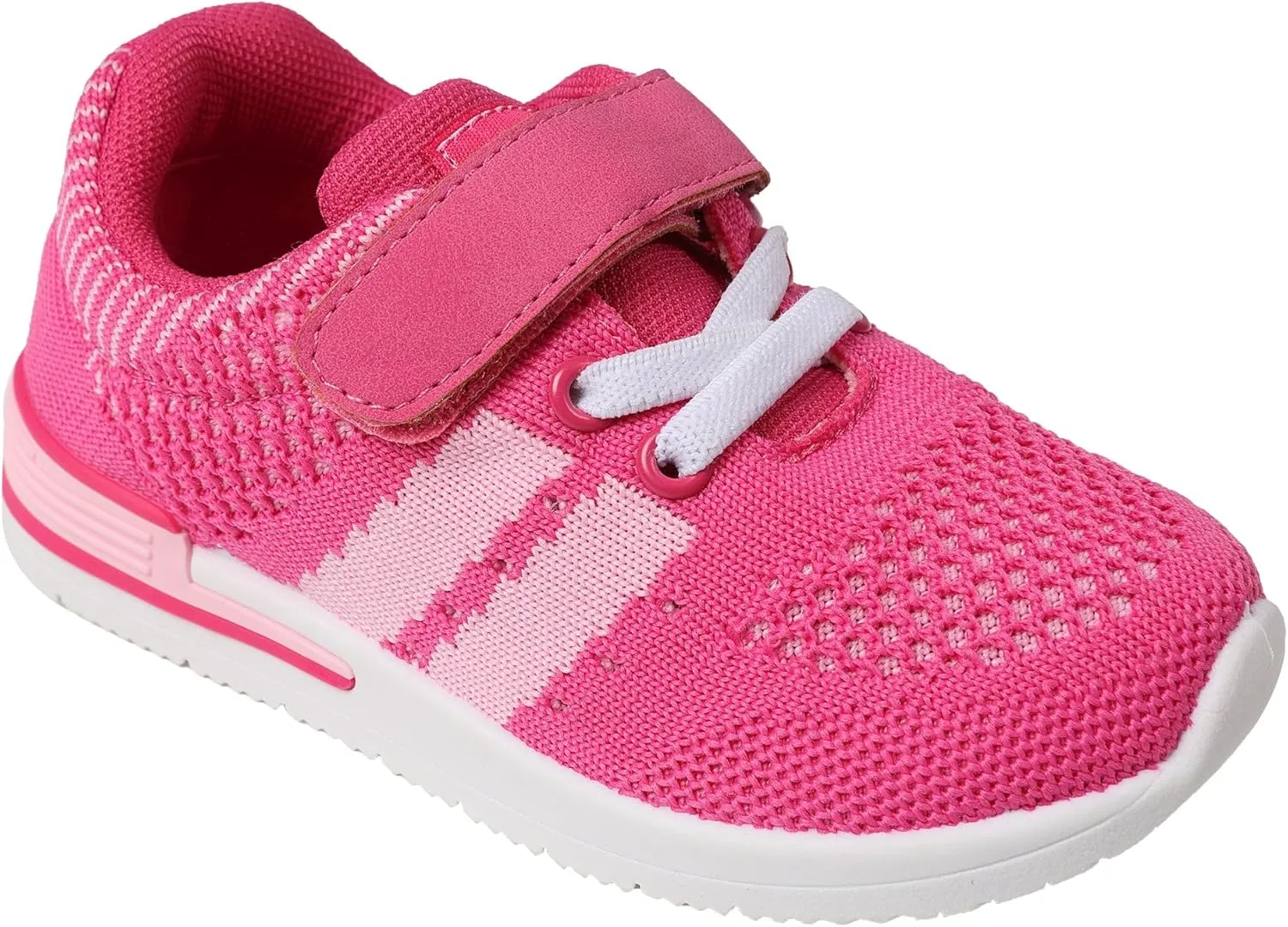 Oomphies Wynn Girls Athletic Sneakers  Breathable Knit Upper, Hook & Loop Closure, Cushioned Insole & Durable Design