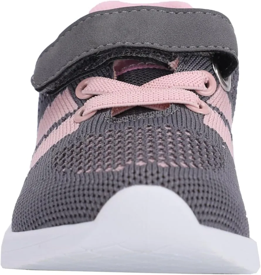 Oomphies Wynn Girls Athletic Sneakers  Breathable Knit Upper, Hook & Loop Closure, Cushioned Insole & Durable Design