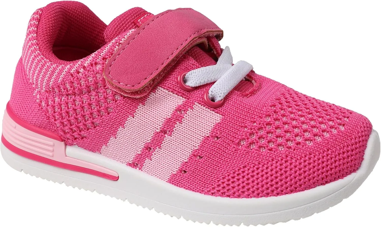 Oomphies Wynn Girls Athletic Sneakers  Breathable Knit Upper, Hook & Loop Closure, Cushioned Insole & Durable Design