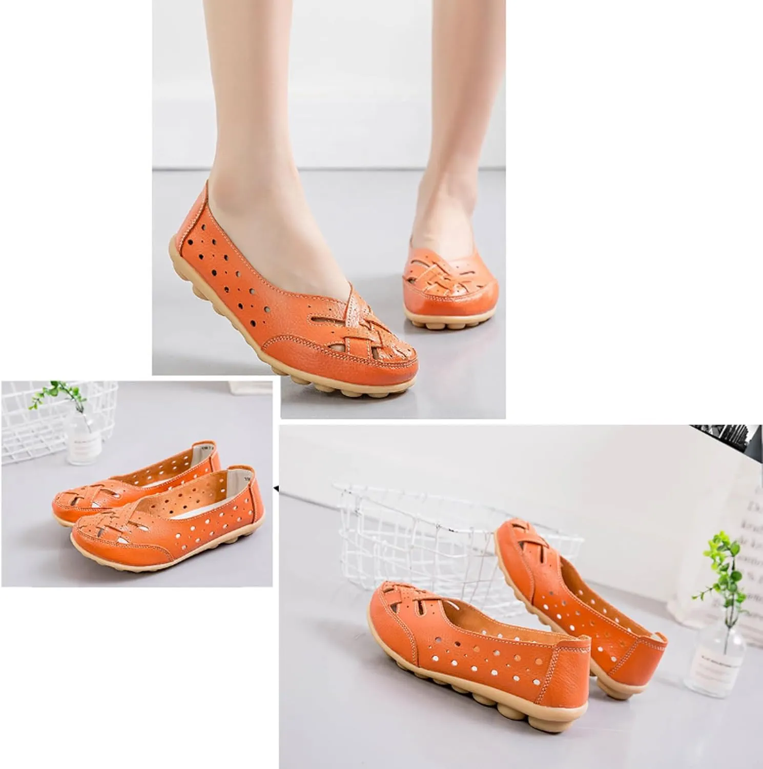 Orthopaedic Loafers in Breathable Leather,Owlkay Shoes for Women Slip Ons,Owlkay Orthopedic Shoes for Women