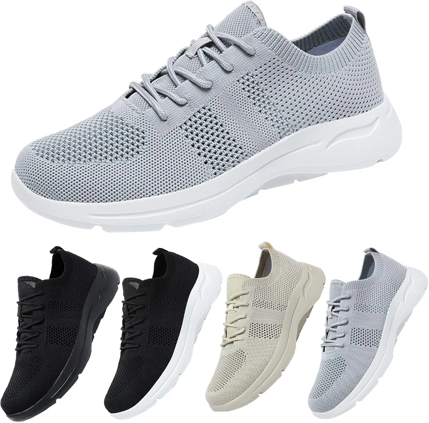 Orthopedic Shoes for Women Breathable Soft Slip On Tennis Shoes Men Loafers Brown Casual Shoes Slip On Sneakers White Tennis Shoe Trainers Shoe