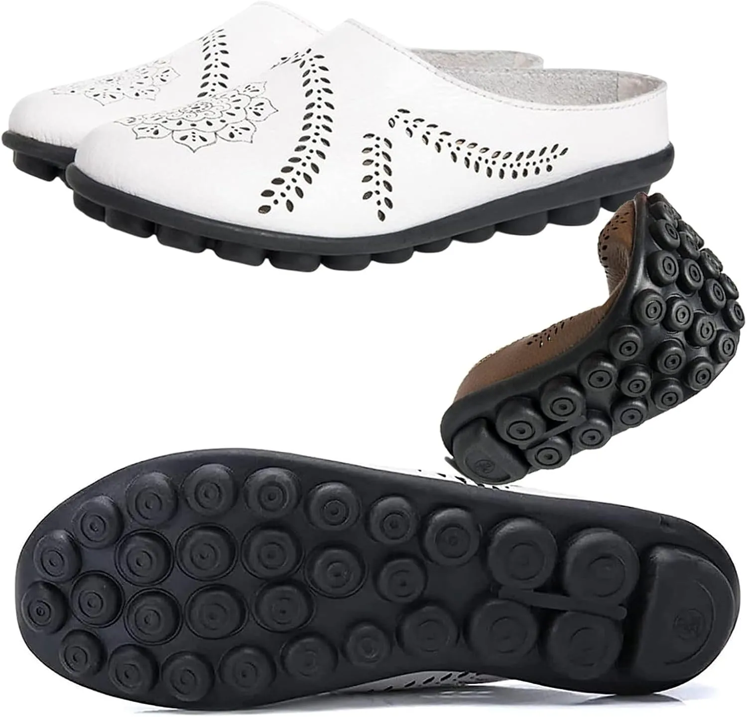 Owlkay Shoes for Women Owlkay Orthopedic Shoes for Women Slip Ons Casual All-Match Hollow Slippers