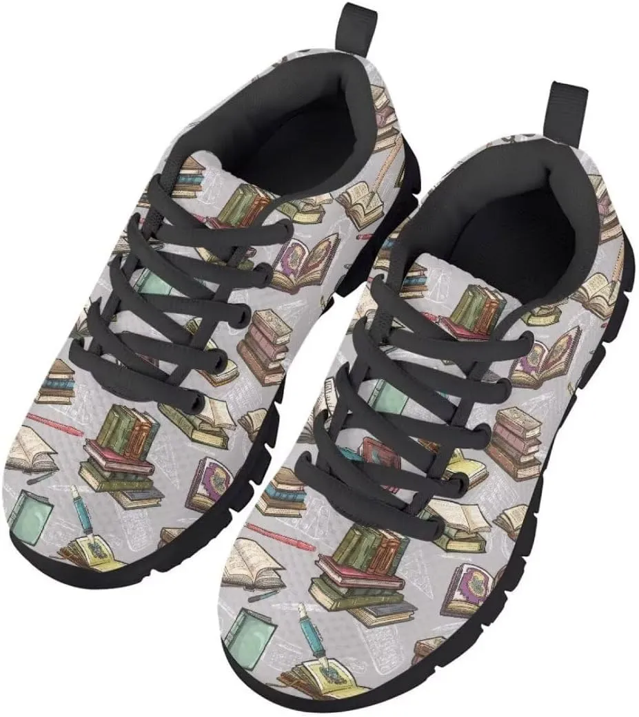 Pinupub Kids Tie Lace Sneakers for Boys Girls Non Slip Durable Running Athletic Tennis Sports Shoes