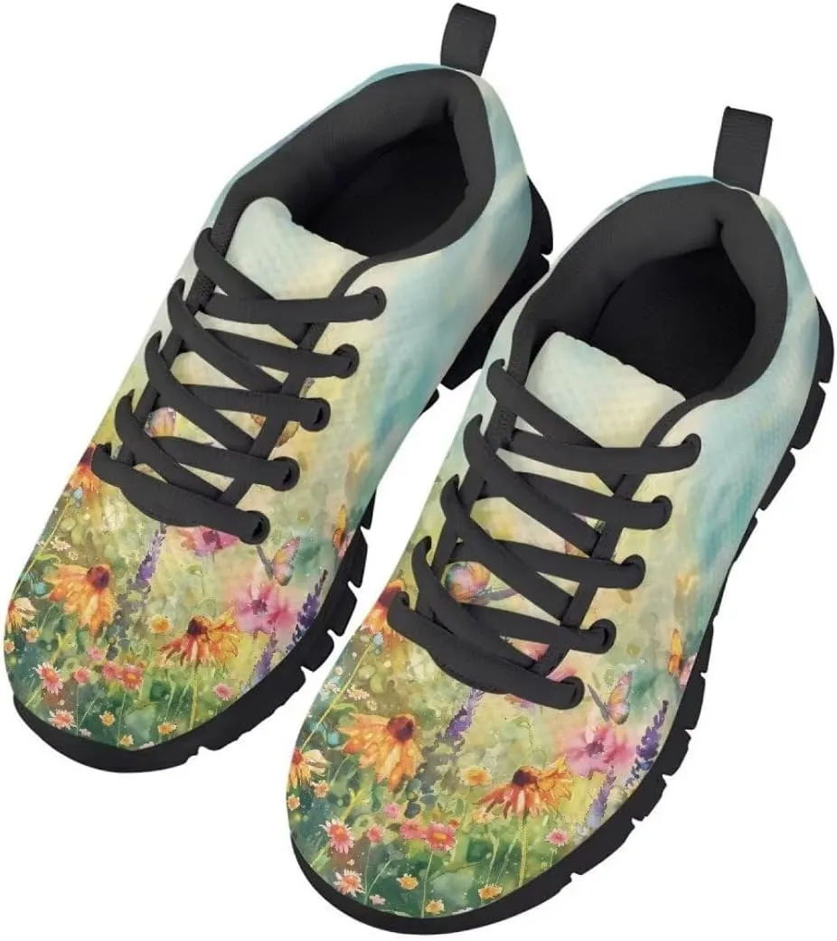 Pinupub Kids Tie Lace Sneakers for Boys Girls Non Slip Durable Running Athletic Tennis Sports Shoes
