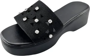 Platform Sandals Women Fasciitis Arch Support Cushion Slippers Comfortable Slip-On Open Toe Summer Sandals Casual Walking Slippers