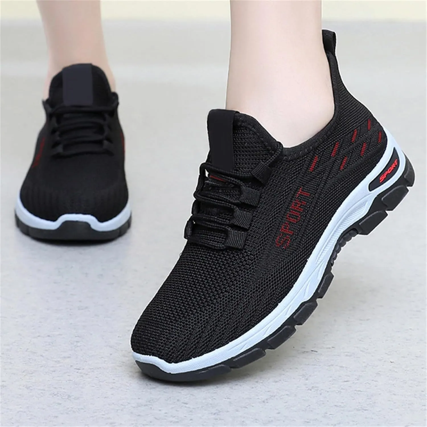 Running Shoes for Women Men Slip On Mesh Lightweight Breathable Trainers Casual Shoes Gym Tennis Athletic Mesh Sneakers Comfortable Soft Sole Workout Shoe Non Slip Sneaker