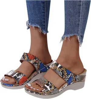 Sandalias para Mujer Elegantes, Women Premium Orthopedic Open Toe Sandals Retro Anti-Slip Summer Casual Sandals