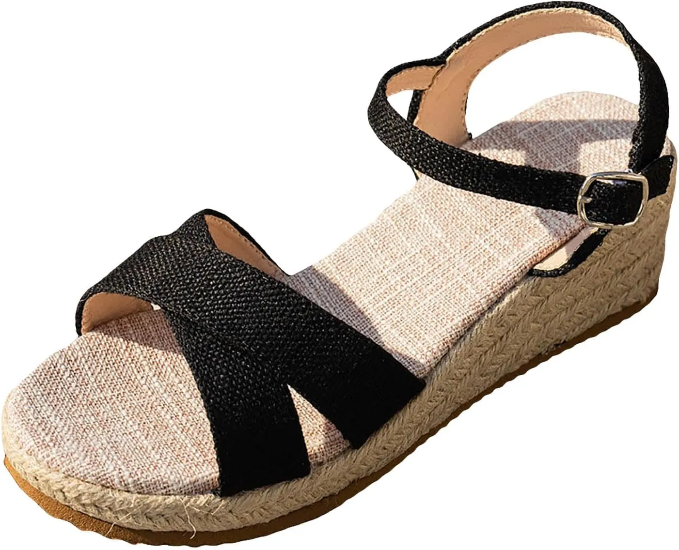 Sandals for Women Dressy Summer, Womens Sandals Comfy Platform Sandal Shoes Comfortable Summer Beach Travel Sandals