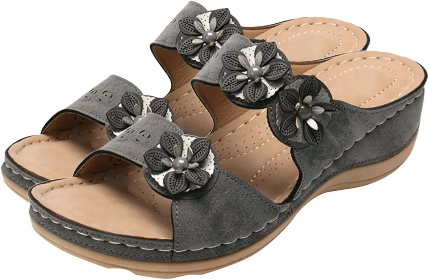 Sandals Women Fashion, Summer Bow Tie Flip Flops Flat Platform Sandals Casual Breathable Open Toe Sandals