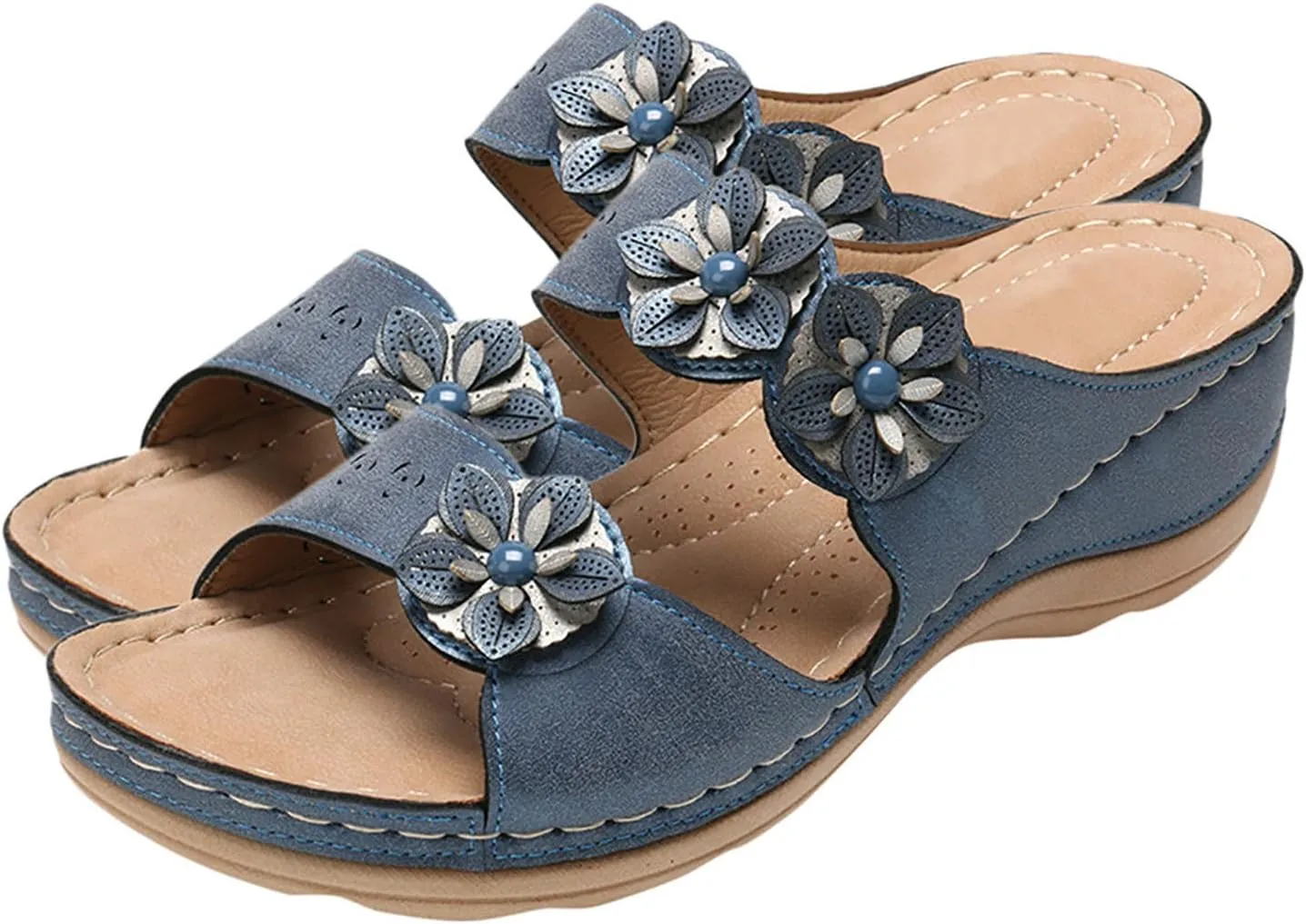 Sandals Women Fashion, Summer Bow Tie Flip Flops Flat Platform Sandals Casual Breathable Open Toe Sandals