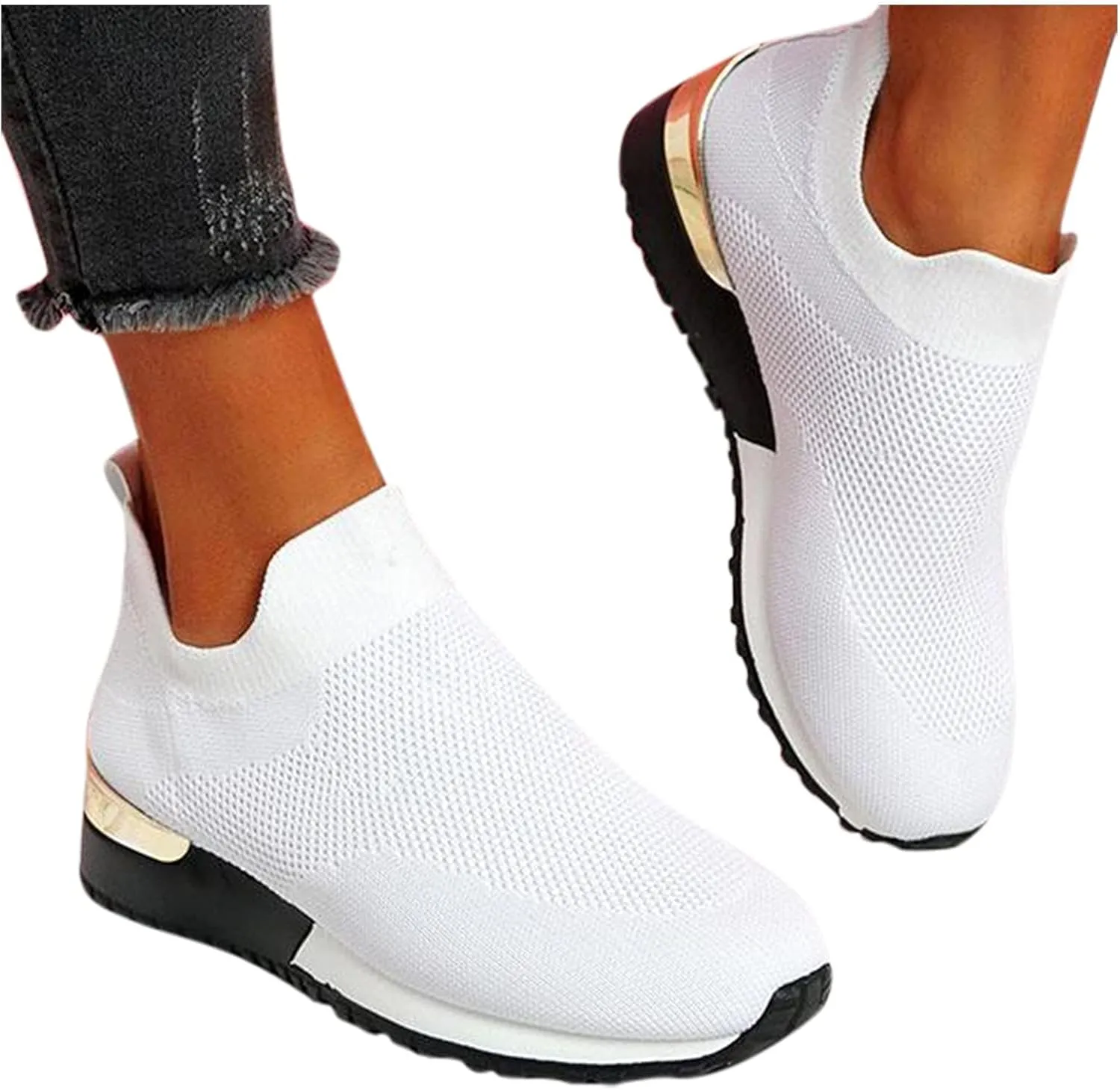 SBGMoSJ Bowling Shoes Women 8.5 Wide Black Slip On Tennis Shoes Nurse Shoes for Women Black Running Shoes for Women Black Walking Shoes for Plantar Fasciitis Women Size 11