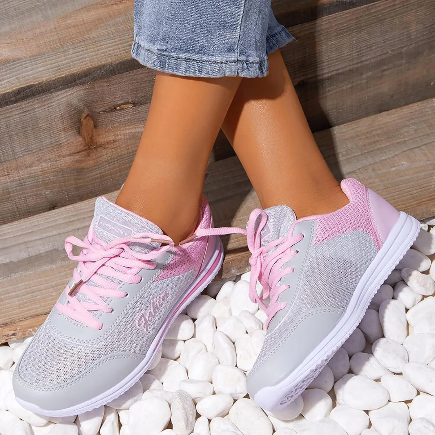 SBGMoSJ Chunky Sneakers for Women Trendy Zapato Antiderrapante para Mujer Casual Shoes for Women 2023 Trendy White Sneakers Slip Ons for Women Platform Zapatos para Embarazadas Comodos