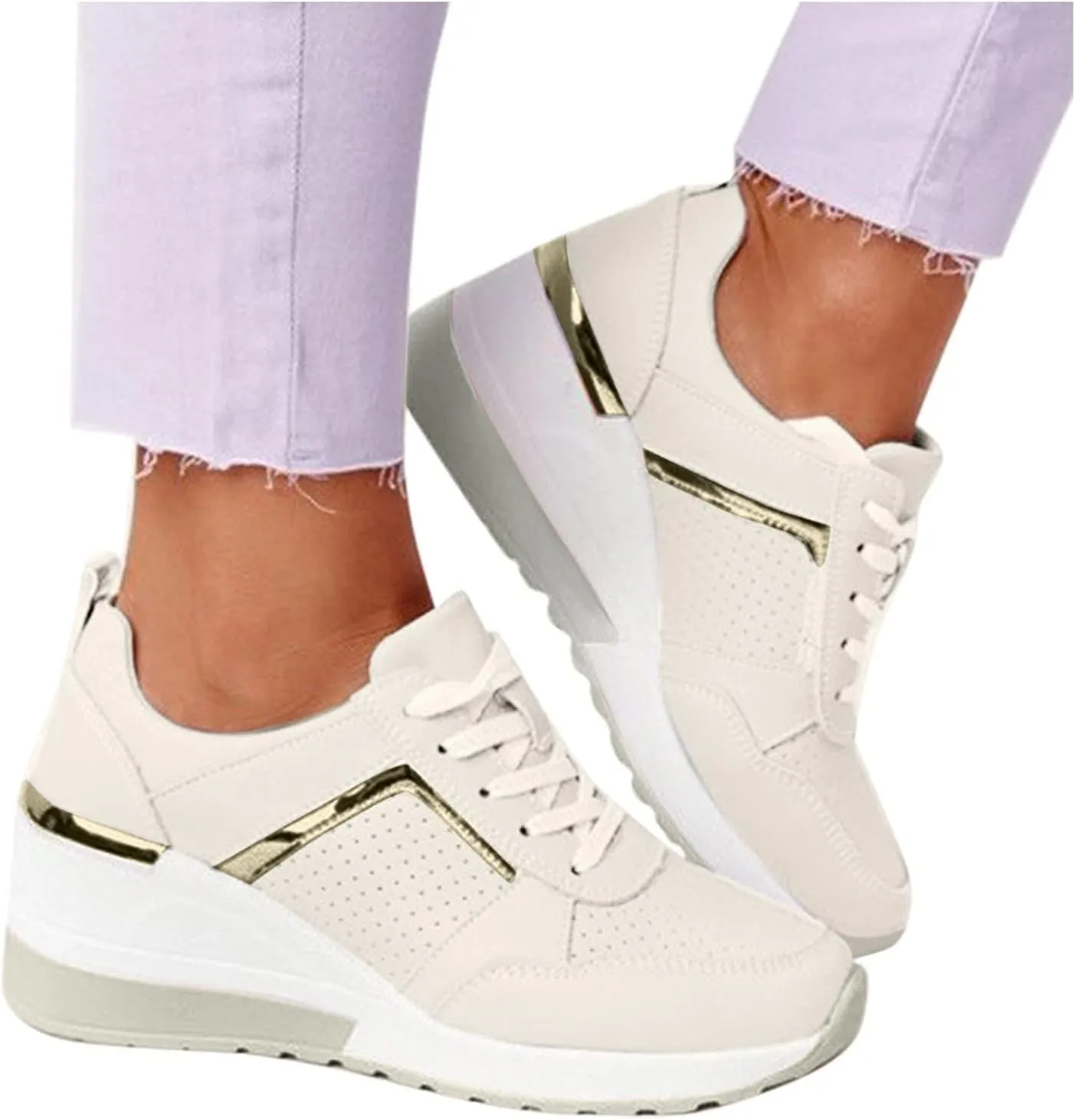 SBGMoSJ Walking Sneakers for Women 2023 with High Arch Slip On Sneakers for Women Size 10.5 Womens Athletic Shoes Size 11 Wide Platform Sneakers for Women Wide Zapatos Negros para Mujer Altos