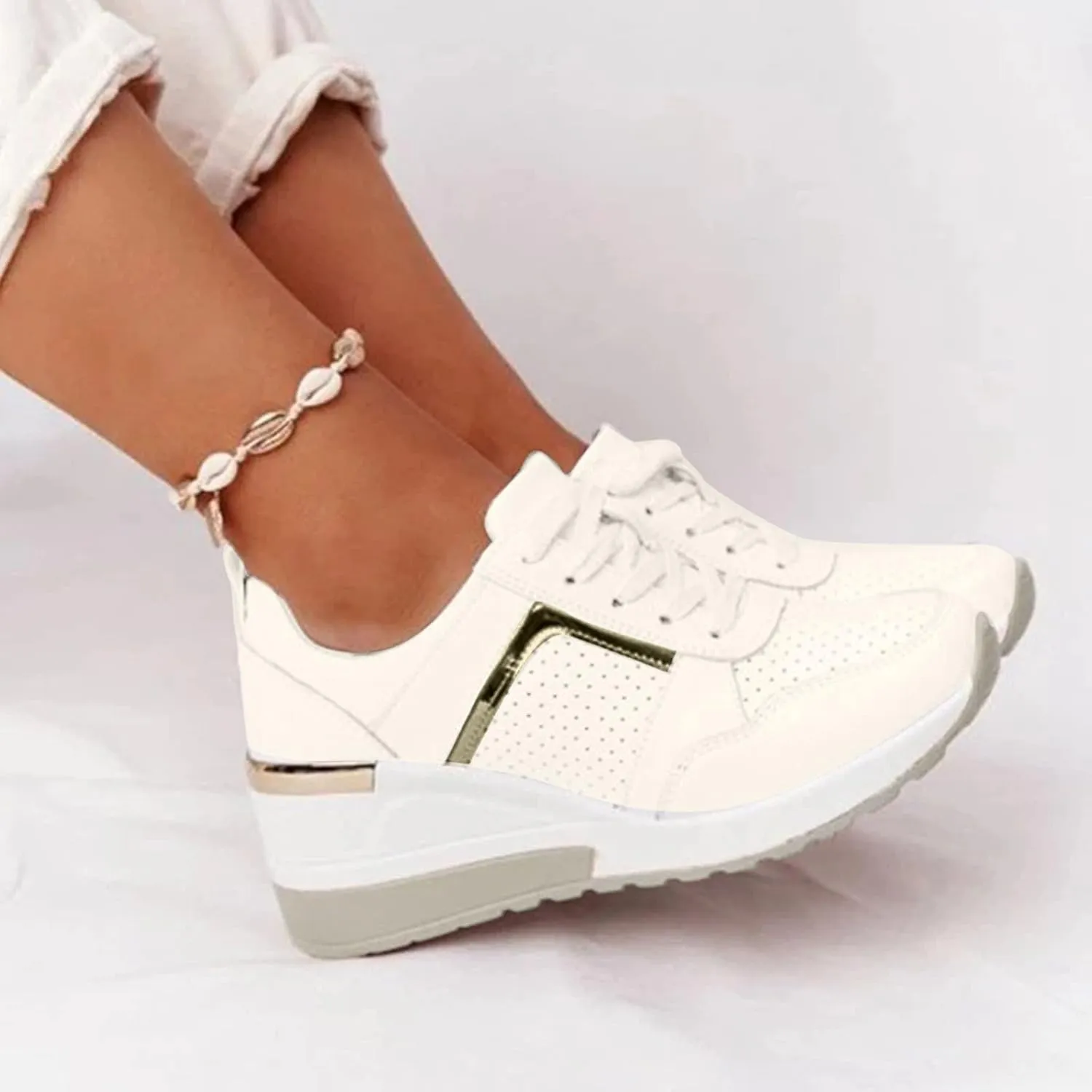SBGMoSJ Walking Sneakers for Women 2023 with High Arch Slip On Sneakers for Women Size 10.5 Womens Athletic Shoes Size 11 Wide Platform Sneakers for Women Wide Zapatos Negros para Mujer Altos