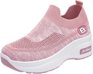 SBGMoSJ Womens Fashion Sneakers 2023 Women Slip On Sneakers Comfortable Nurse Walking Shoes Womens Black Athletic Shoes 9.5 Tennis Shoes Womens Zapatos Deportivos Negros Con Blanco para Mujer