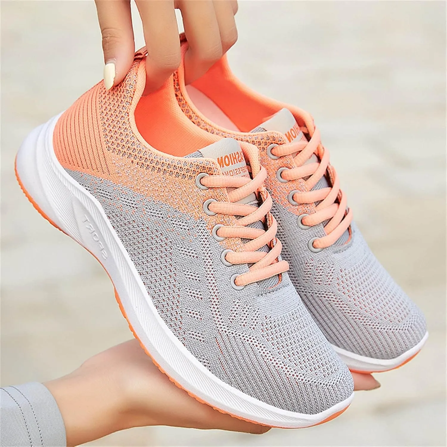 SBGMoSJ Womens Lightweight Running Shoes Zapatillas Ortopedicas Cerradas Y Anchas para Mujer Women's Slip On Tennis Shoes Wide Width Size 11 Women's Sneakers Wide Fashion Sneakers Shoes for Women