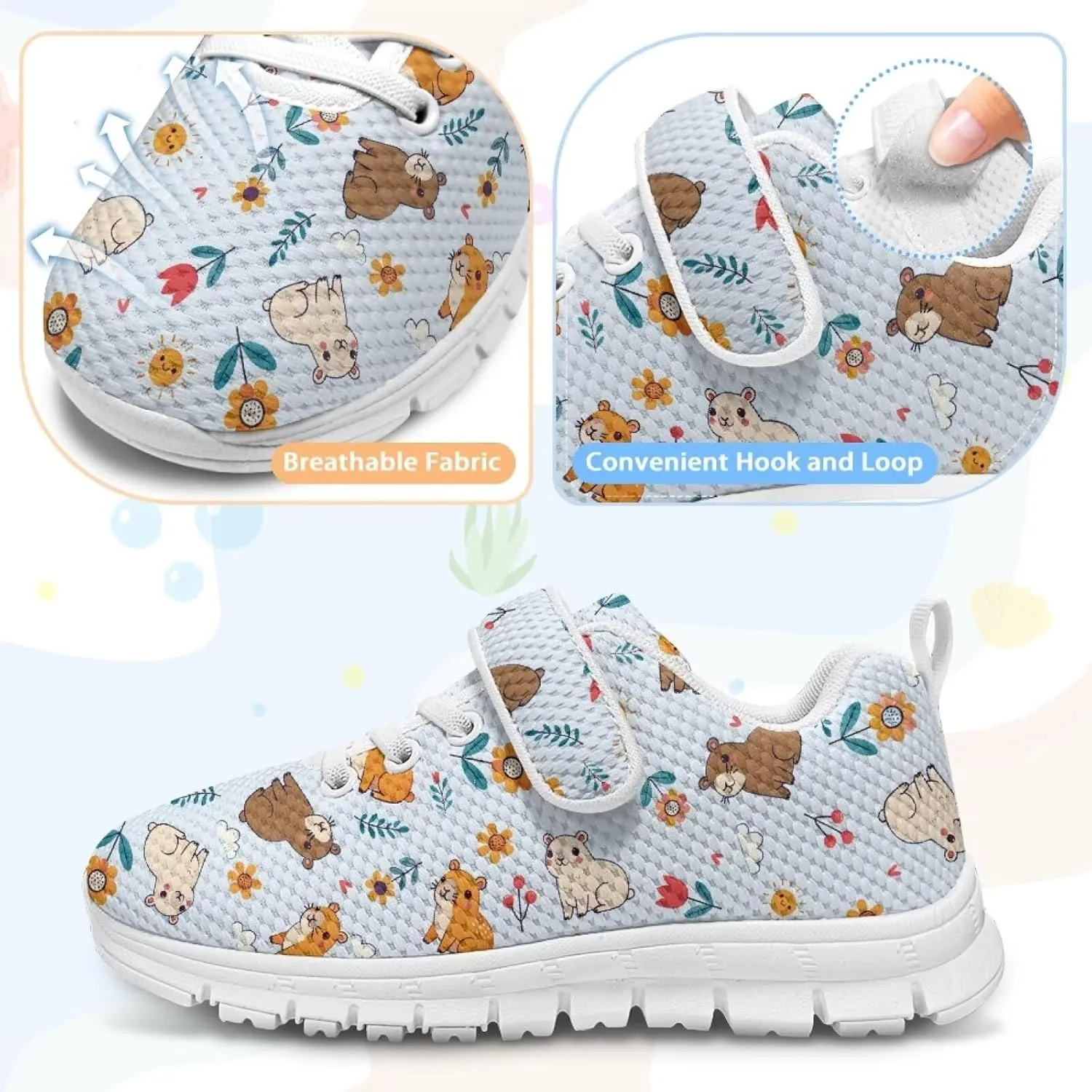 Shoes for Little Girls Road Running Shoes Lightweight Outdoor Walking Shoes Mesh Tennis Sneakers