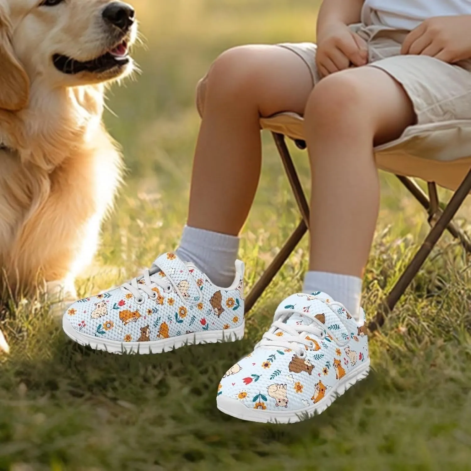 Shoes for Little Girls Road Running Shoes Lightweight Outdoor Walking Shoes Mesh Tennis Sneakers