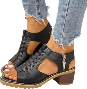 Shoes for Women Dressy, Women's Suede Peep Toe Ankle Booties Cut Out Stacked Block Heel Ankle Boots Drssy
