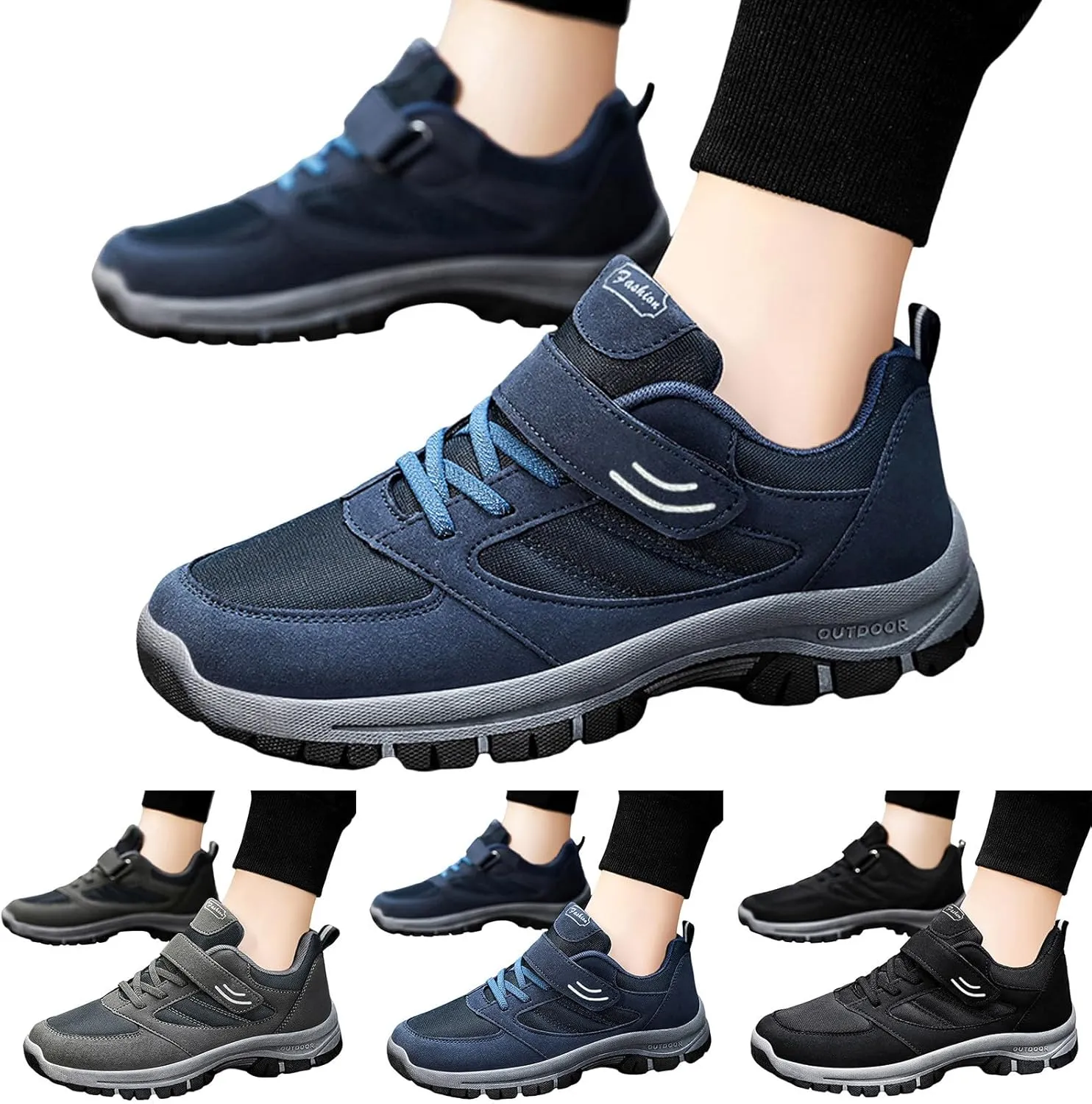 Slip on Walking Shoes for Men Comfort Memory Foam Breathable Mesh Fashion Sneakers Non Slip Indoor Outdoor Training Gym Shoes Wide Width