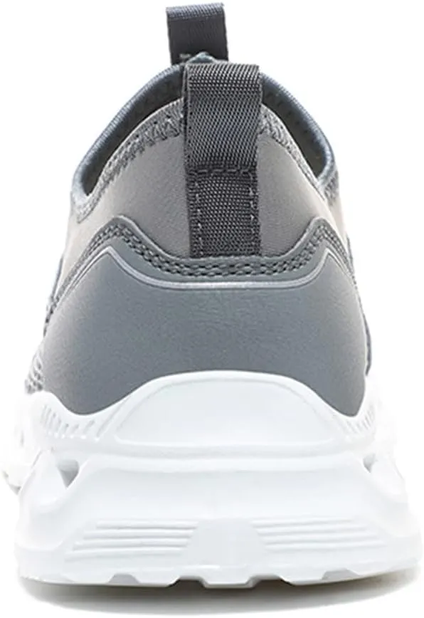 Slip on Walking Shoes for Men Comfy Knitted Memory Foam Breathable Fashion Sneakers Non Slip Arch Support Cushioning Training Gym Shoes Wide Width
