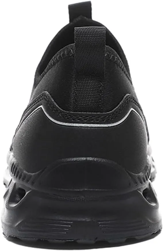Slip on Walking Shoes for Men Comfy Knitted Memory Foam Breathable Fashion Sneakers Non Slip Arch Support Cushioning Training Gym Shoes Wide Width