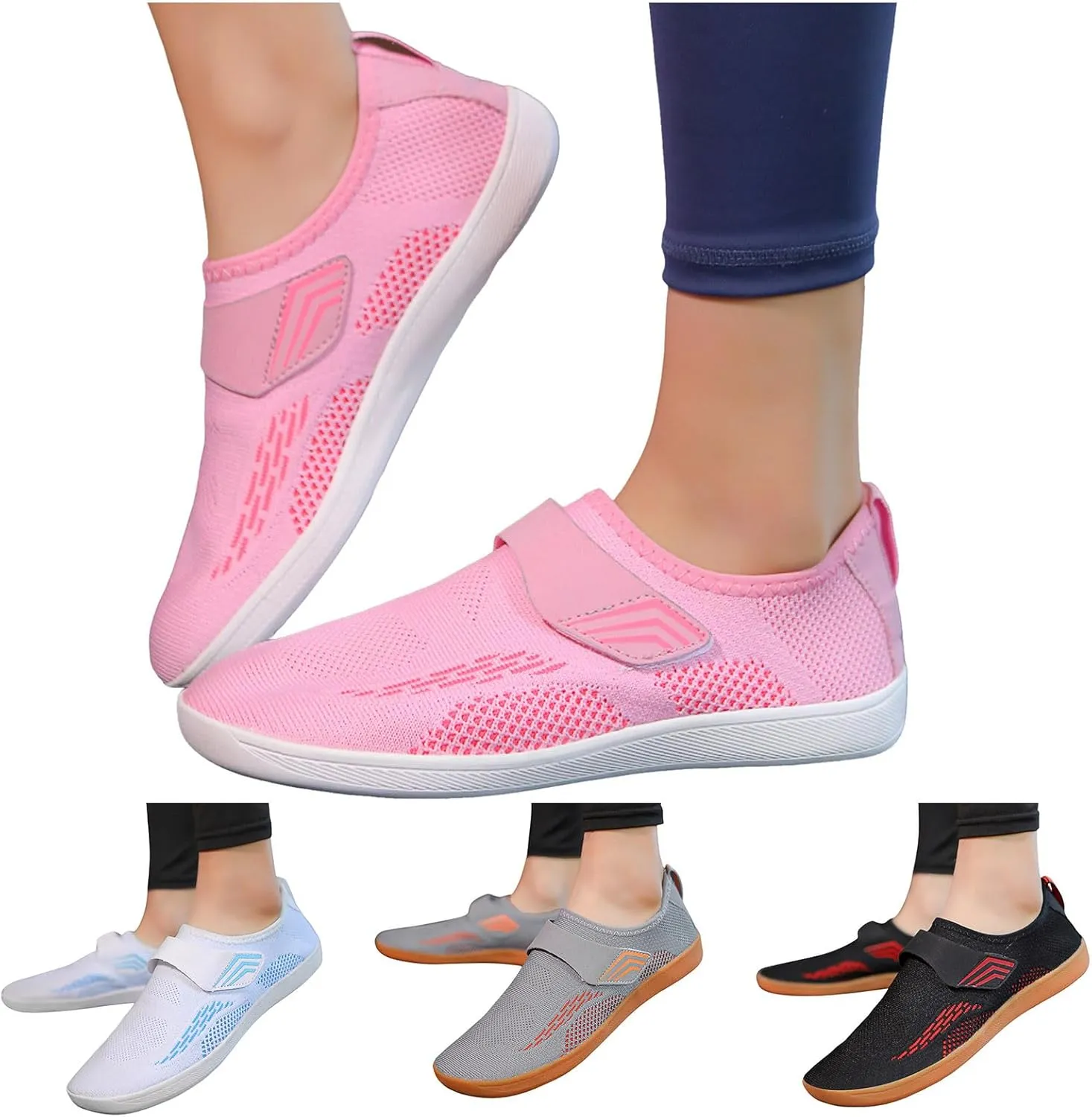 Slip on Walking Shoes for Men Comfy Knitted Memory Foam Breathable Fashion Sneakers Non Slip Travel Jogging Training Gym Shoes Wide Width