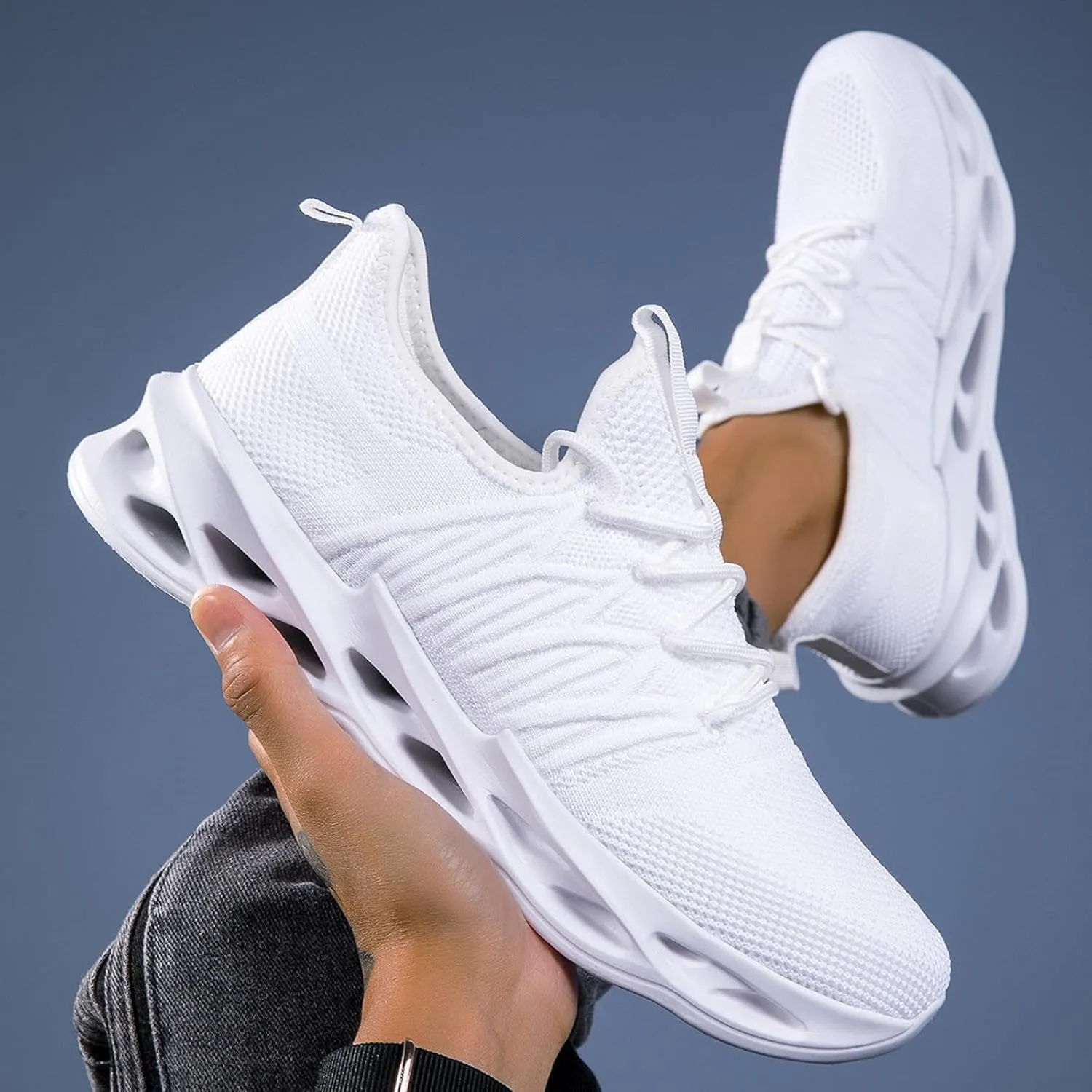 Slip on Walking Shoes Men Comfort Memory Foam Breathable Fashion Sneakers Non Slip Arch Support Cushioning Athletic Running Shoes