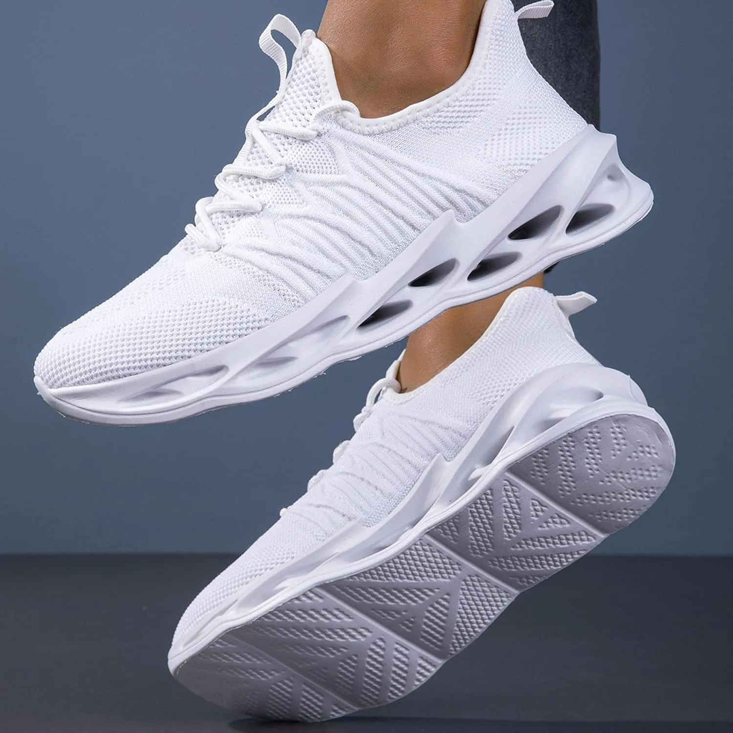 Slip on Walking Shoes Men Comfort Memory Foam Breathable Fashion Sneakers Non Slip Arch Support Cushioning Athletic Running Shoes