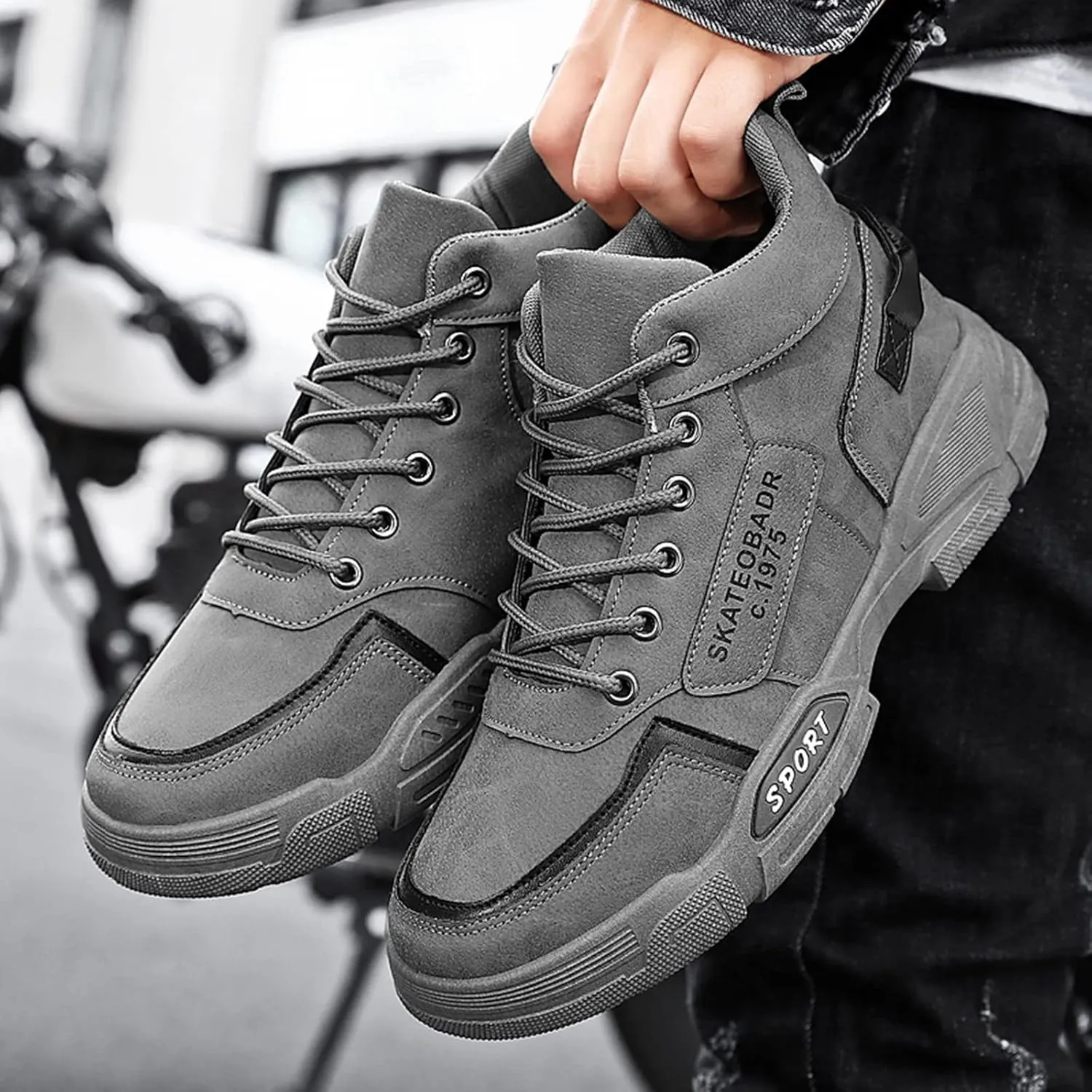 Slip on Walking Shoes Men Comfort Memory Foam Breathable Hiking Shoes Lightweight Fashion Sneakers Non Slip Arch Support Vacation Training Gym Shoes Wide Width
