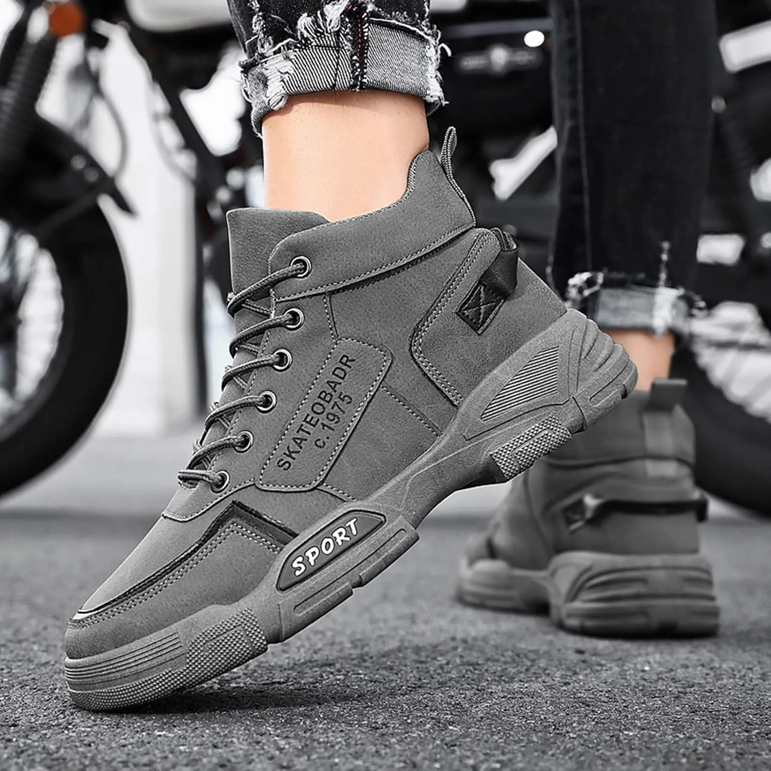 Slip on Walking Shoes Men Comfort Memory Foam Breathable Hiking Shoes Lightweight Fashion Sneakers Non Slip Arch Support Vacation Training Gym Shoes Wide Width