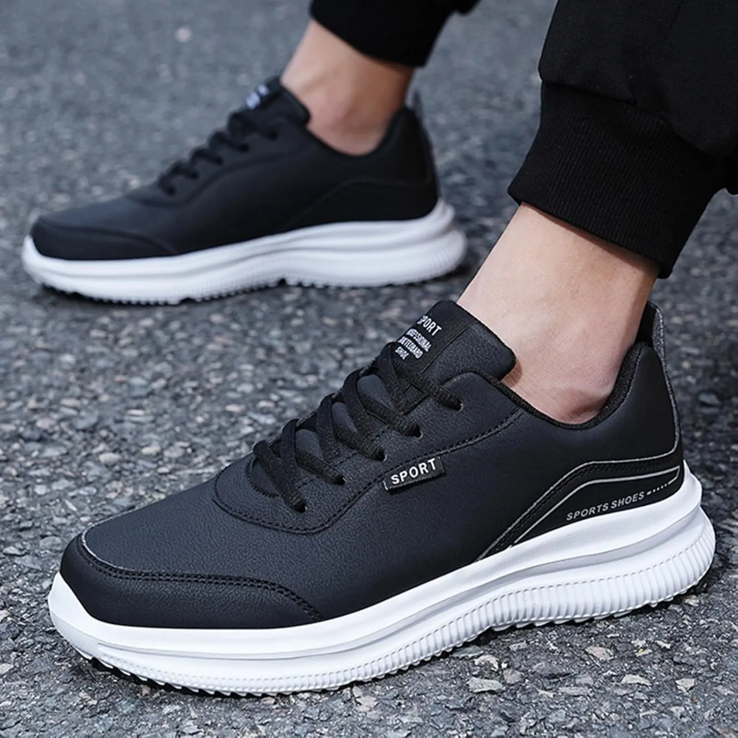 Slip on Walking Shoes Men Comfort Memory Foam Breathable Lightweight Fashion Sneakers Non Slip Arch Support Cushioning Athletic Running Shoes