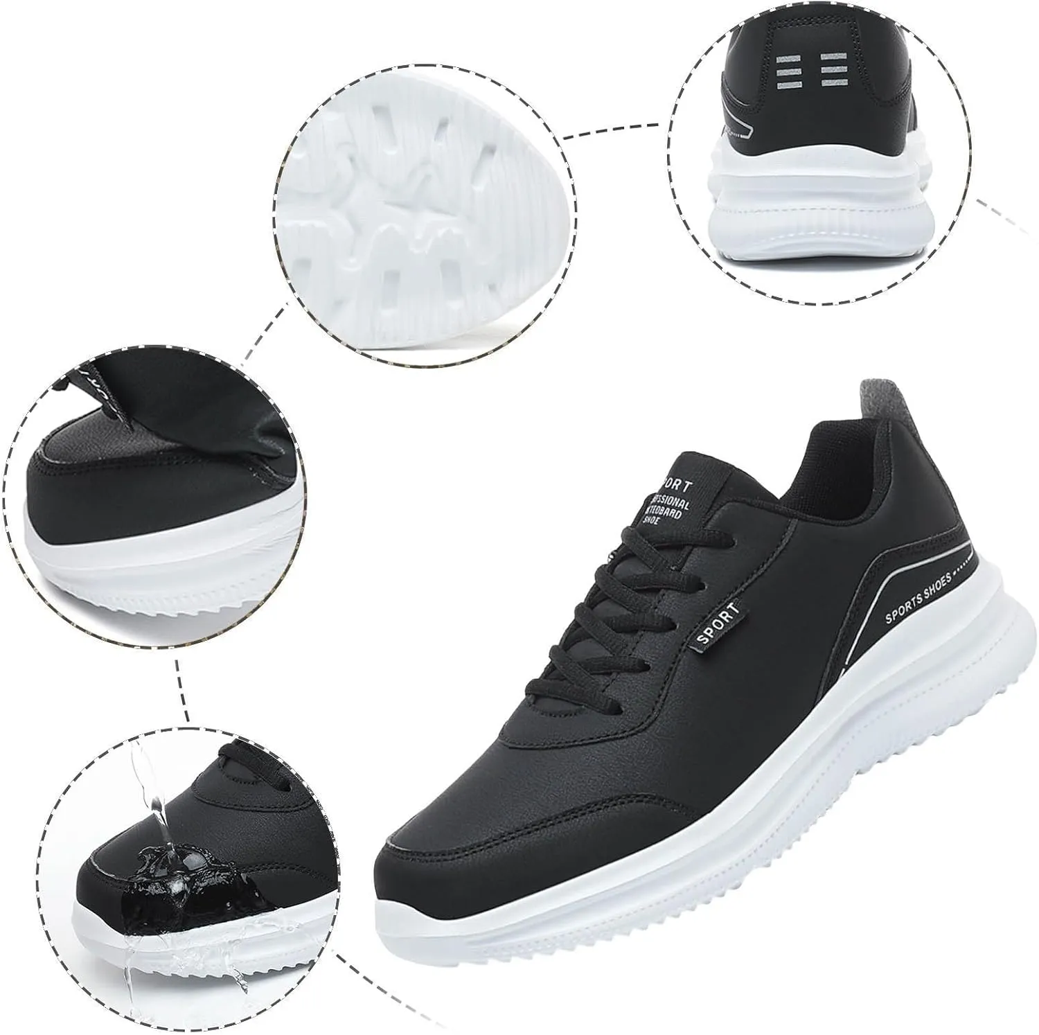 Slip on Walking Shoes Men Comfort Memory Foam Breathable Lightweight Fashion Sneakers Non Slip Arch Support Cushioning Athletic Running Shoes
