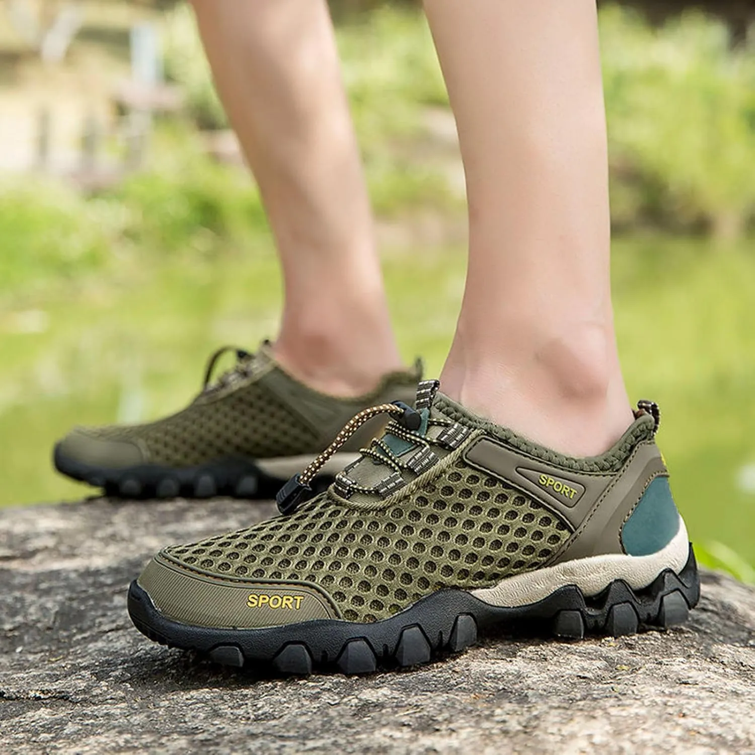 Slip on Walking Shoes Men Comfort Memory Foam Breathable Lightweight Fashion Sneakers Non Slip Travel Jogging Training Gym Shoes Wide Width
