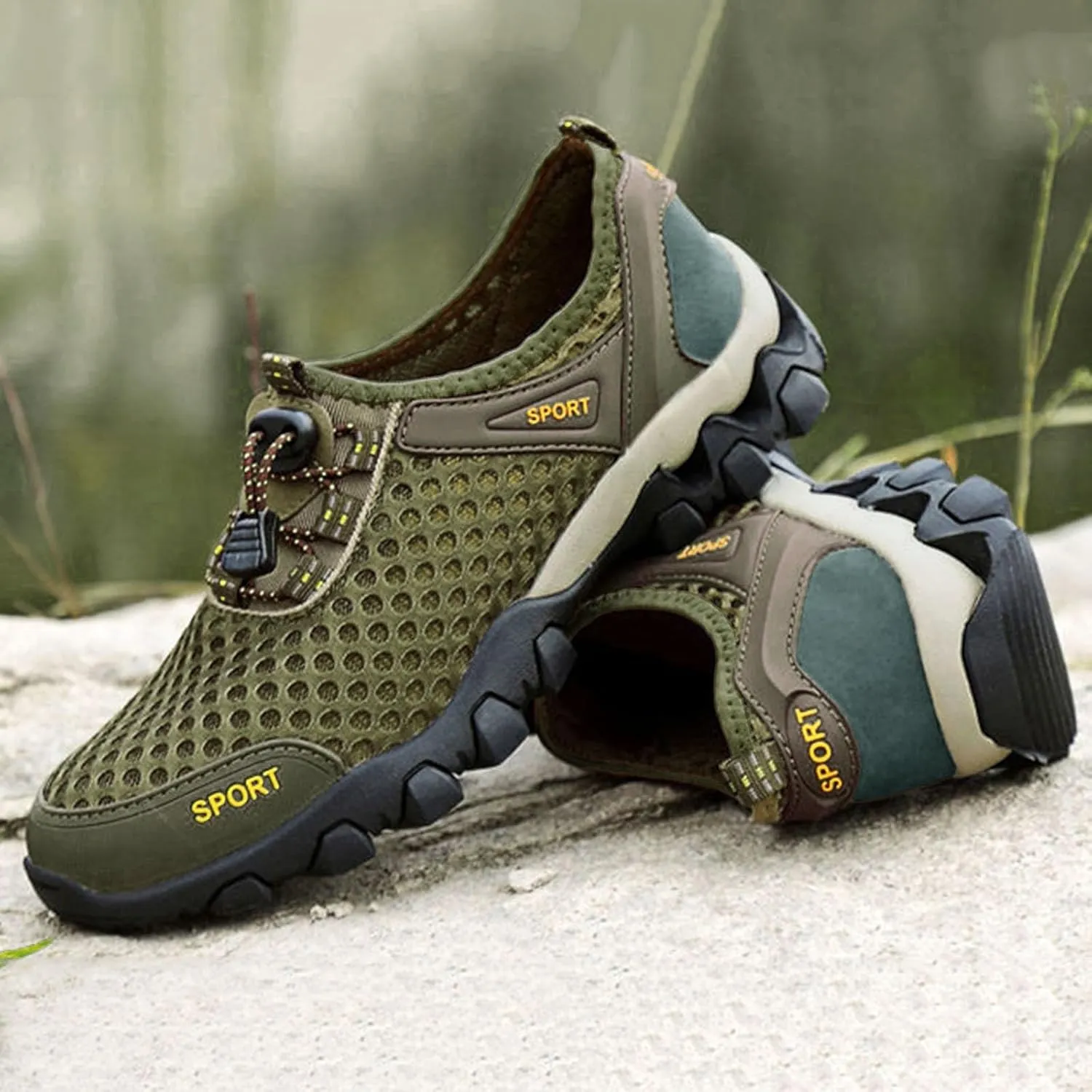 Slip on Walking Shoes Men Comfort Memory Foam Breathable Lightweight Fashion Sneakers Non Slip Travel Jogging Training Gym Shoes Wide Width