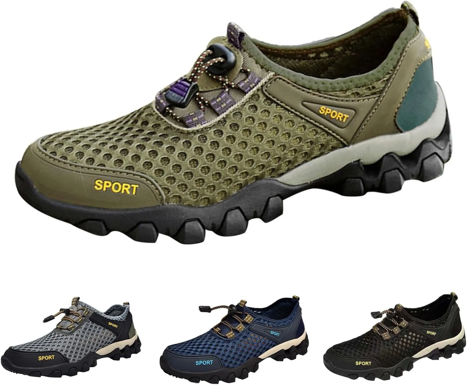Slip on Walking Shoes Men Comfort Memory Foam Breathable Lightweight Fashion Sneakers Non Slip Travel Jogging Training Gym Shoes Wide Width