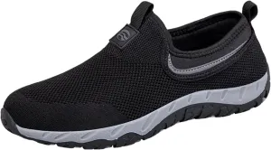 Slip on Walking Shoes Men Comfortable Memory Foam Breathable Fashion Sneakers Non Slip Arch Support Cushioning Athletic Running Shoes