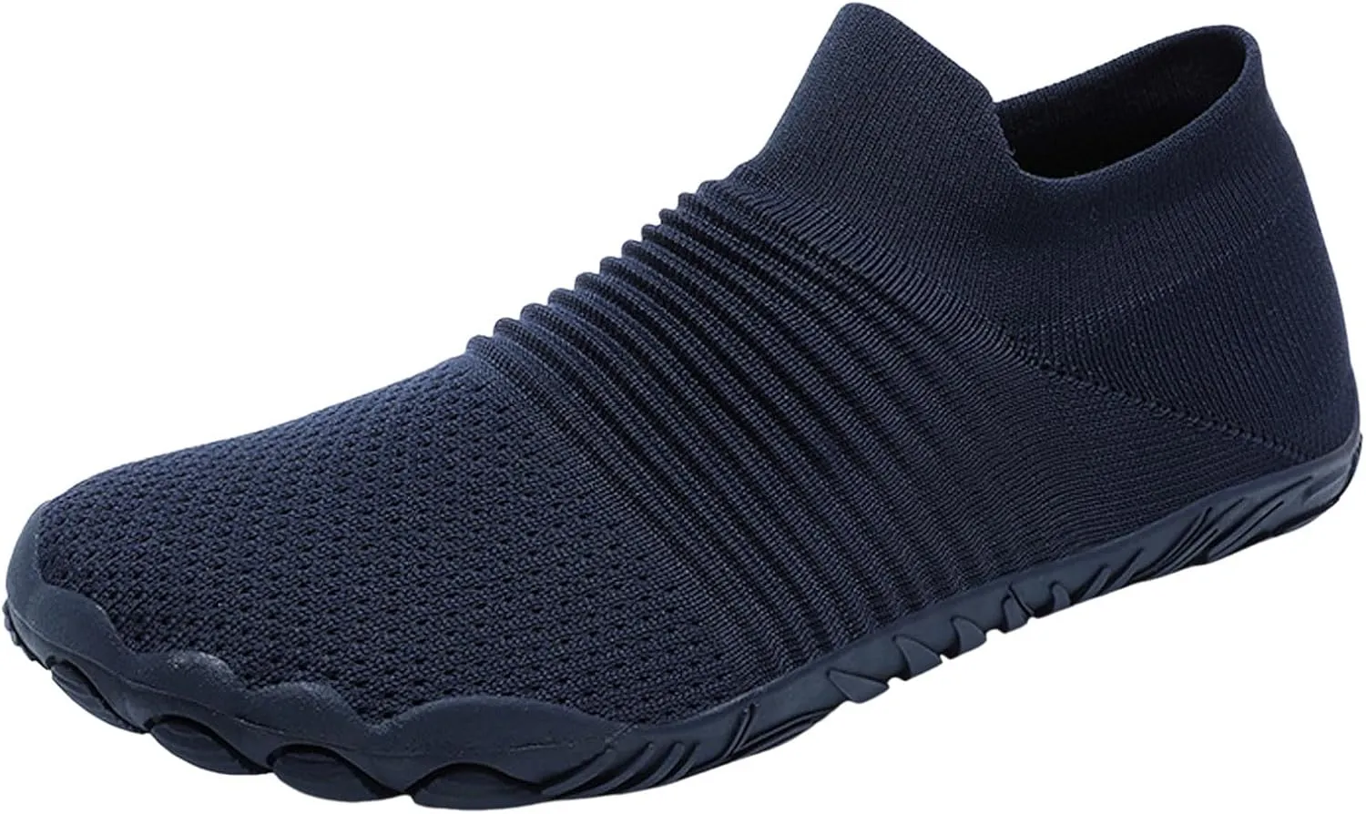 Slip on Walking Shoes Men Comfy Knitted Memory Foam Breathable Mesh Fashion Sneakers Non Slip Travel Jogging Training Gym Shoes Wide Width