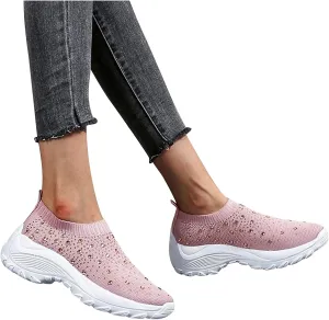 Sneakers for Women Walking Shoes,2021 Women's Fashion Sneakers Casual Shoes Nursing Shoes Low Top Lace Up Shoes for Summer Shoes Office Loafers Pink