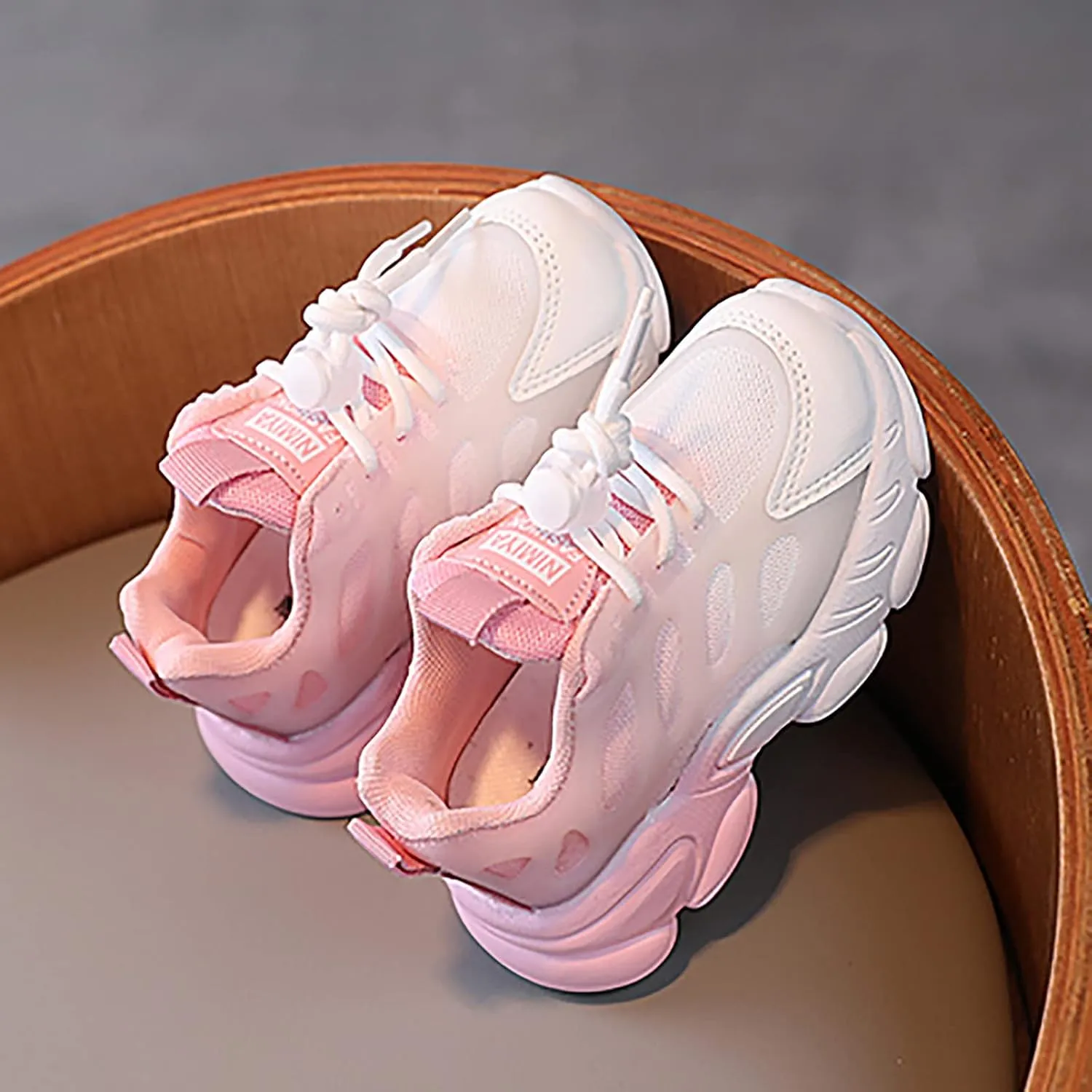 Toddler Boys Girls Gradient Color Lightweight Sneakers Mesh Breathable Anti Slip Soft Comfy Tennis Shoes Unisex