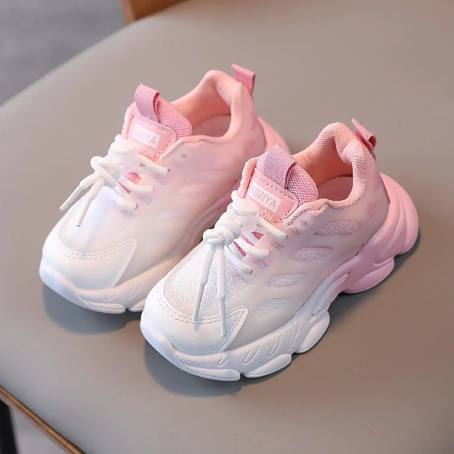Toddler Boys Girls Gradient Color Lightweight Sneakers Mesh Breathable Anti Slip Soft Comfy Tennis Shoes Unisex