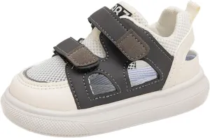 Toddler Boys Mesh Sneakers Little Kid Open Toe Sport Shoes Baby Infant First Walking Non Slip Shoes Breathable Comfy