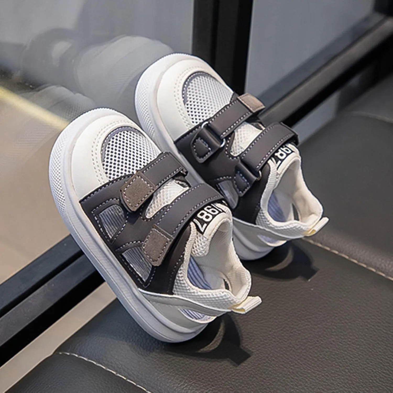 Toddler Boys Mesh Sneakers Little Kid Open Toe Sport Shoes Baby Infant First Walking Non Slip Shoes Breathable Comfy