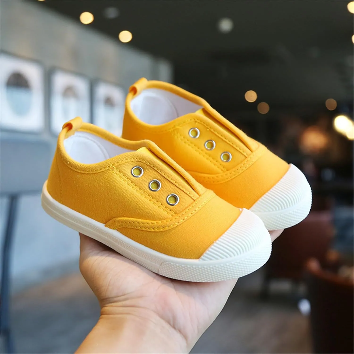 Toddler Canvas Flat Sneakers Lace Ankle Non Slip Running Sport Shoes Childrens Kids Breathable Comfy Summer Casual Shoes