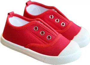 Toddler Canvas Flat Sneakers Lace Ankle Non Slip Running Sport Shoes Childrens Kids Breathable Comfy Summer Casual Shoes