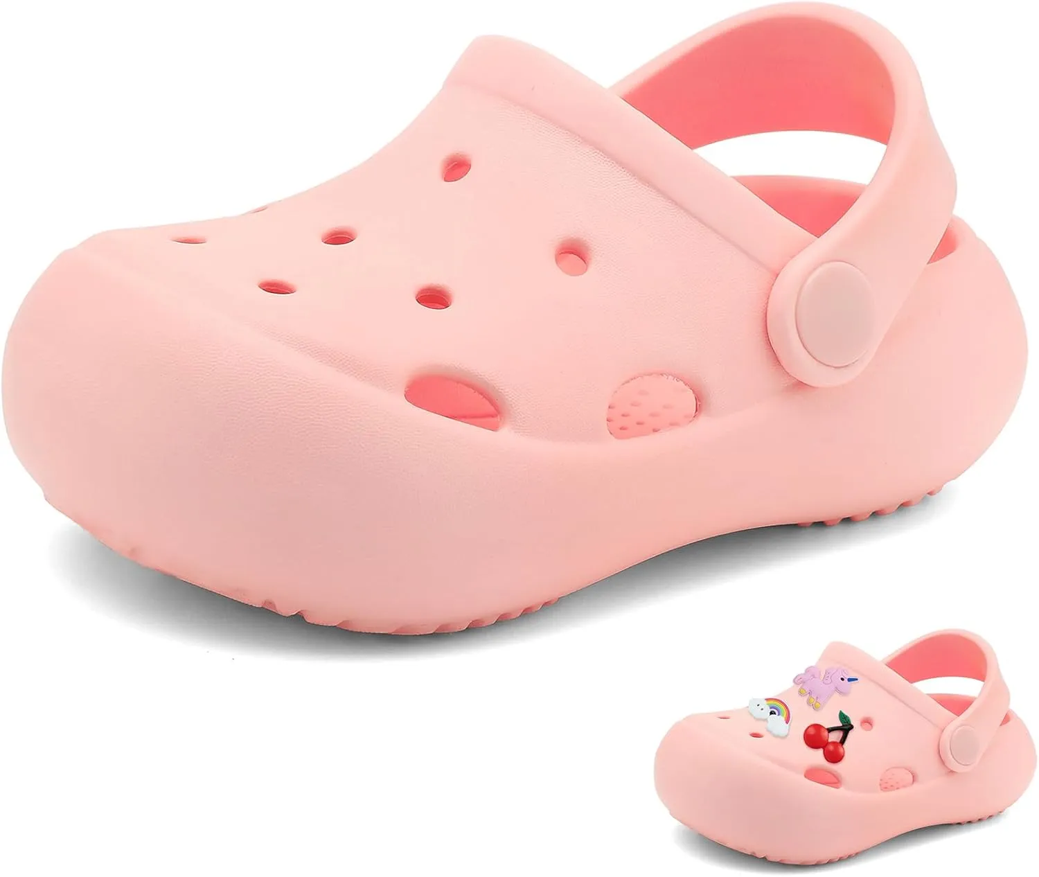 Toddler Classic Clogs Skin-Friendly Comfy Lightweight Boys Girls Slip On Water Shoes