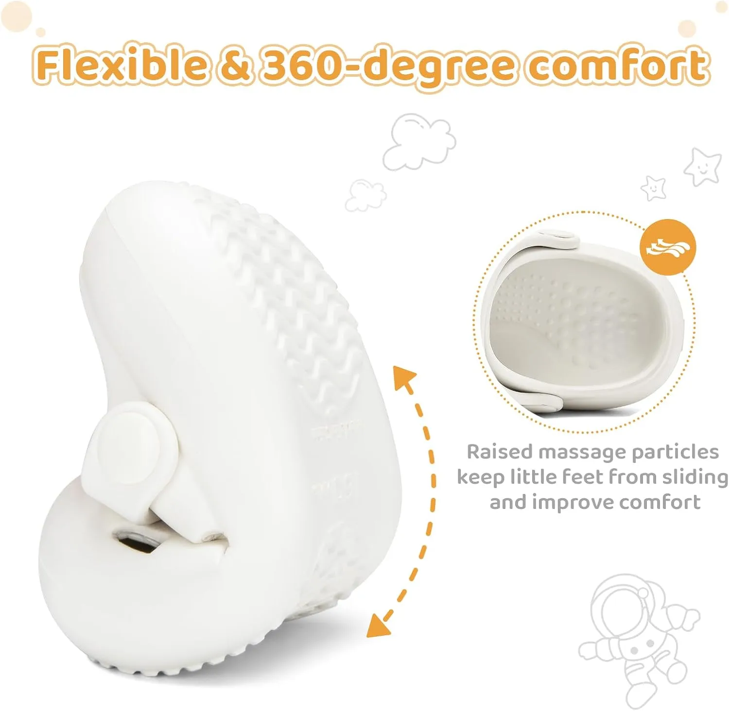 Toddler Classic Clogs Skin-Friendly Comfy Lightweight 丨Boys Girls Slip On Water Shoes
