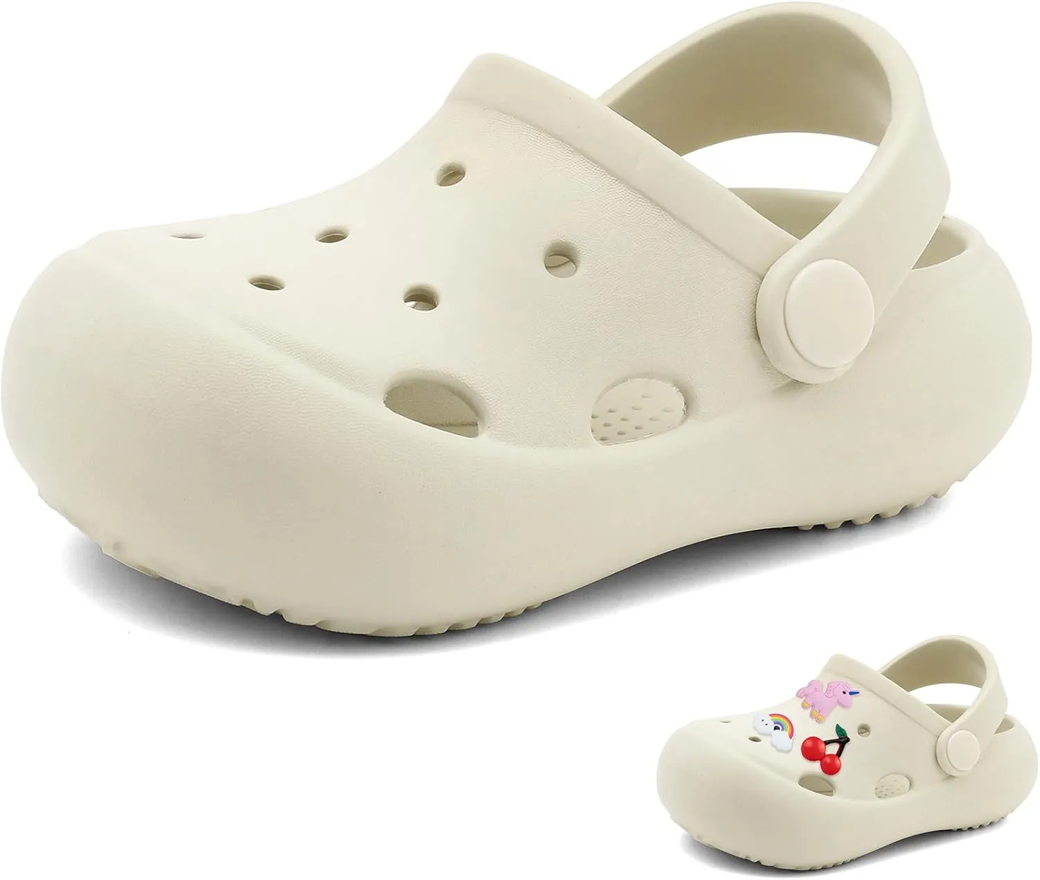 Toddler Classic Clogs Skin-Friendly Comfy Lightweight Boys Girls Slip On Water Shoes