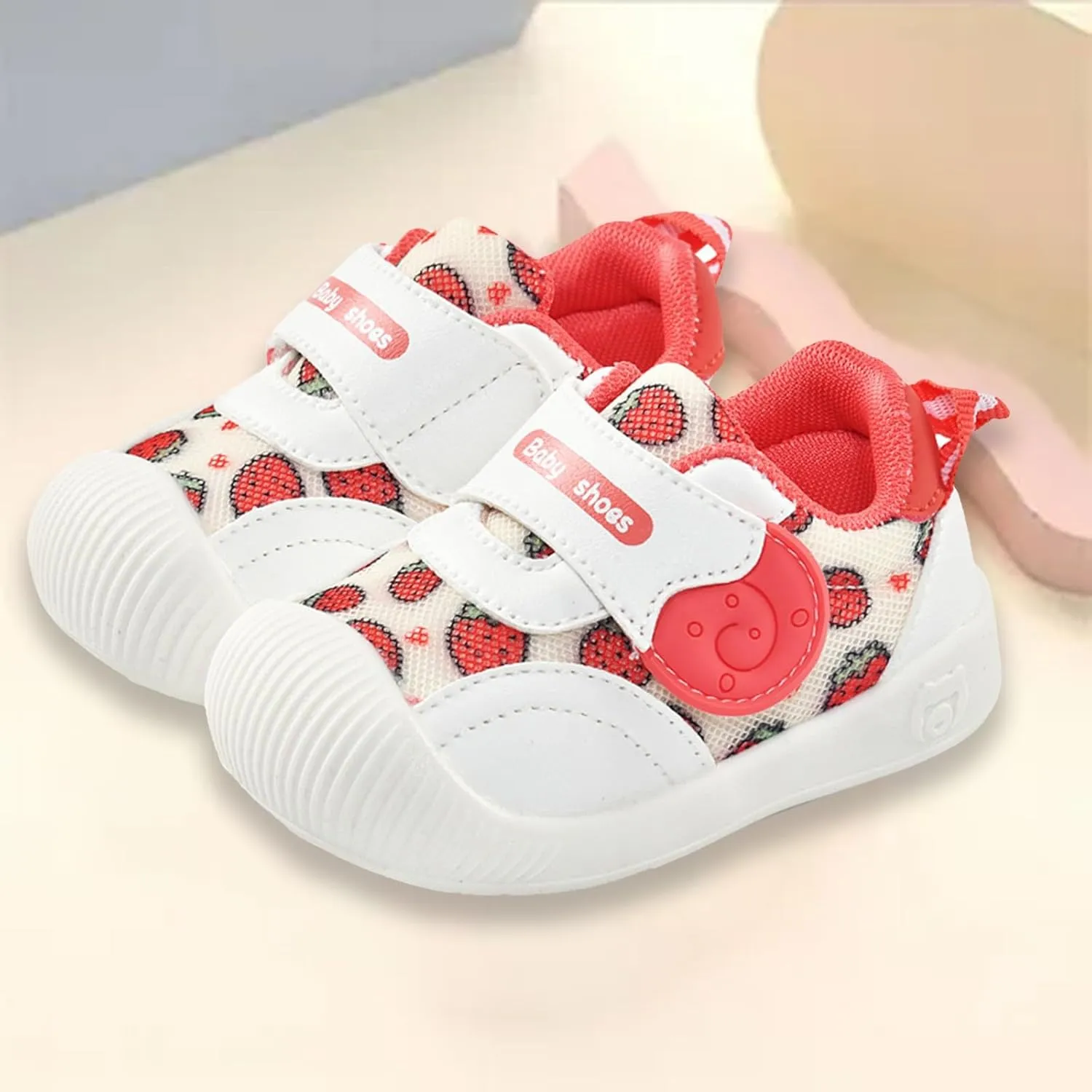 Toddler First Walking Sport Shoes Mesh Breathable Sneaker Baby Boys Girls Light Comfy Squeaky Non Slip Shoes Fashion