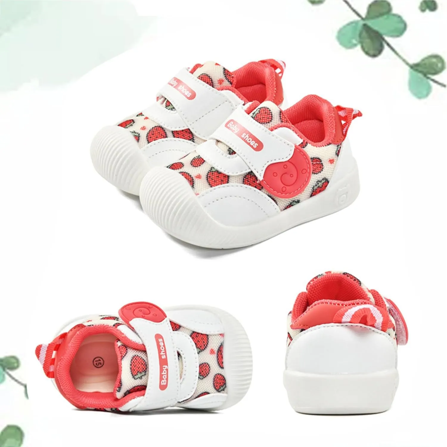 Toddler First Walking Sport Shoes Mesh Breathable Sneaker Baby Boys Girls Light Comfy Squeaky Non Slip Shoes Fashion